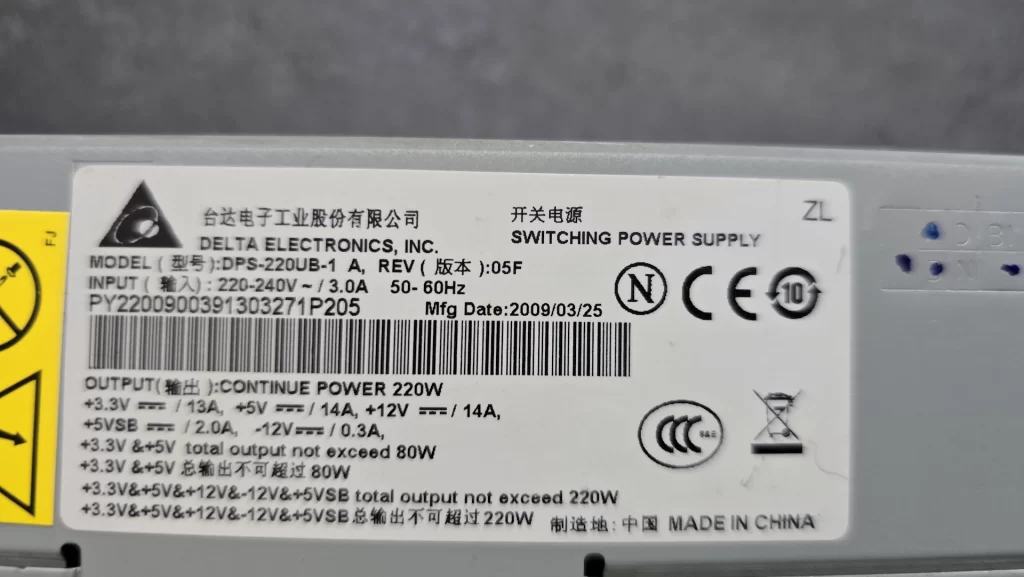 TERMEK_220W-delta-electronic-01 Delta Electronics Dps-220ub-1 a 220w Power Supply Ref D2 - Image 2