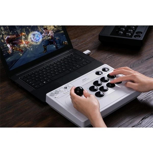 8BitDo Arcade Stick Xbox Series X|S / Xbox One / PC fehér vezeték nélküli kontroller - Image 4