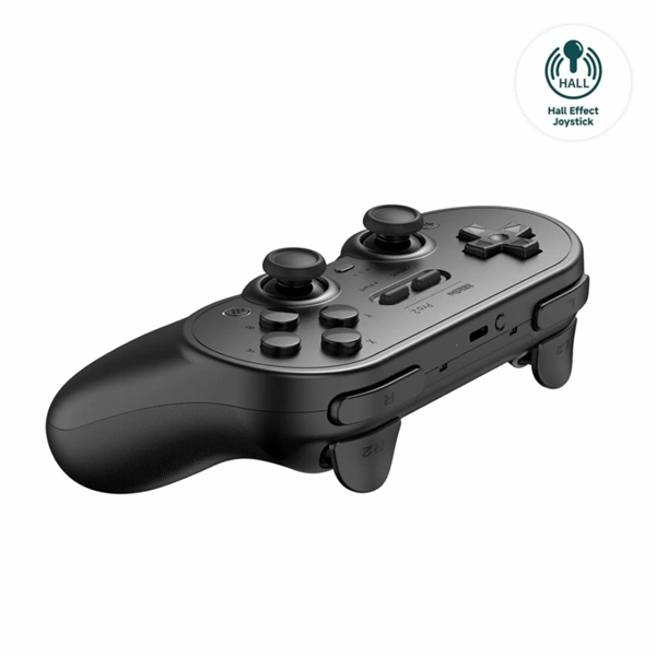 8BitDo Pro 2 Nintendo Switch / Switch 2 / PC / Mobil / Steam Bluetooth Hall-Effect fekete vezeték nélküli kontroller - Image 4
