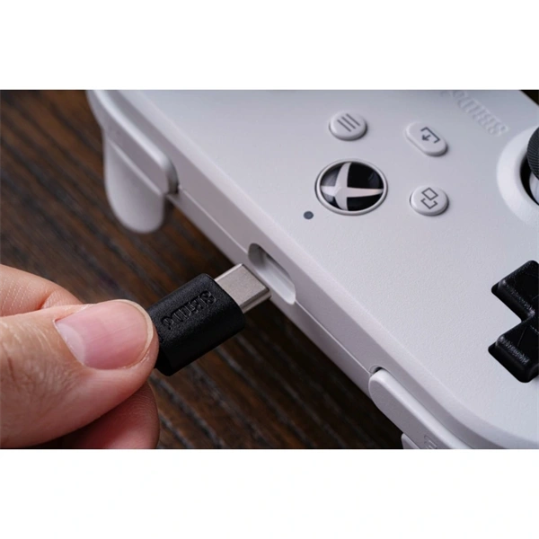 8BitDo Pro 2 Wired, Xbox Series X|S, Xbox One, PC, Hall-Effect, fehér vezetékes kontroller - Image 4