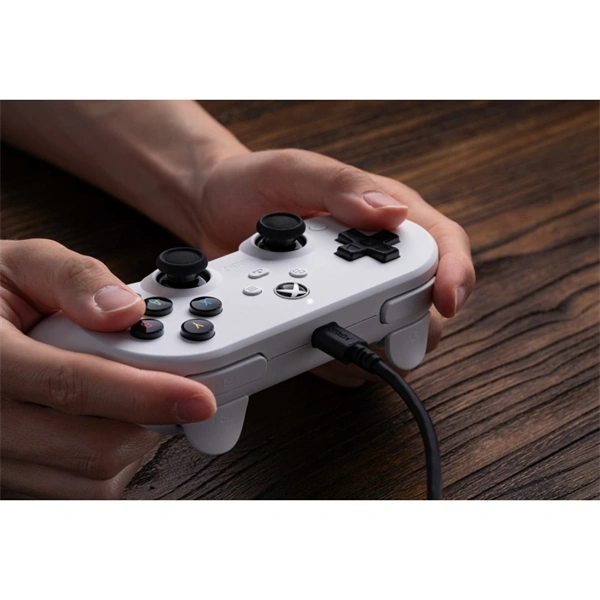 8BitDo Pro 2 Wired, Xbox Series X|S, Xbox One, PC, Hall-Effect, fehér vezetékes kontroller - Image 3