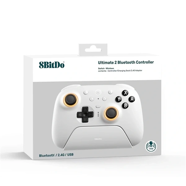 8BitDo Ultimate 2 Nintendo Switch / Switch 2 / PC Hall-Effect fehér vezeték nélküli kontroller - Image 6