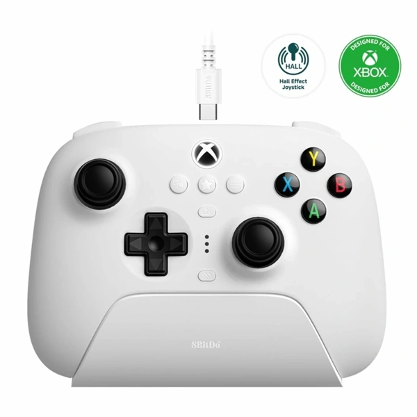 8BitDo Ultimate 3-mode Xbox Series X|S / Xbox One / PC / Mobil Hall-Effect fehér vezeték nélküli kontroller - Image 1