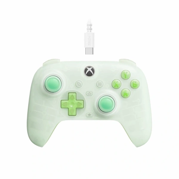 8Bitdo Ultimate Mini, Xbox Series X|S, Xbox One, PC, Official, Hall-Effect, zöld vezetékes kontroller