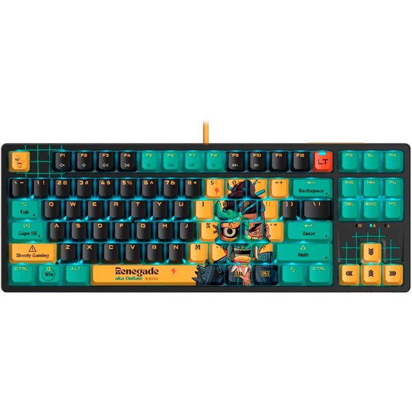 A4-Tech A4TKLA47623 Bloody AT87 US mechanikus (Alpha Switch) RGB Renegade vezetékes gamer billentyűzet