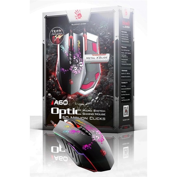 A4-Tech A4TMYS46161 Bloody Blazing A60 USB fekete gamer egér - Image 6