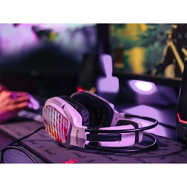 A4-Tech Bloody G565 Energy White 7.1 USB RGB fehér gamer headset - Image 7