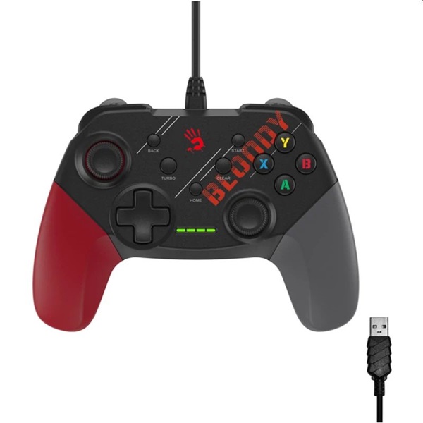 A4-Tech A4TJOY47404 Bloody GP30 PC/PS3/Android USB vezetékes fekete kontroller - Image 2
