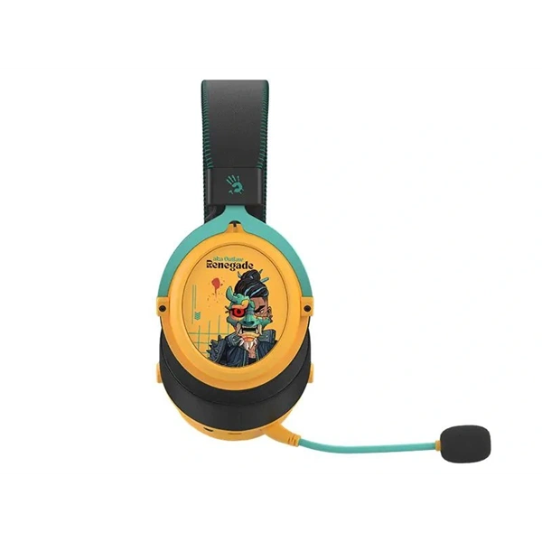 A4-Tech Bloody MR595 Renegade Sunset vezeték nélküli fekete-sárga gamer headset - Image 4