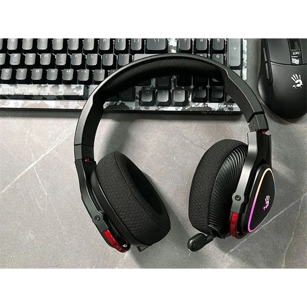 A4-Tech Bloody MR710 Multi-platform vezeték nélküli RGB fekete gamer headset - Image 10