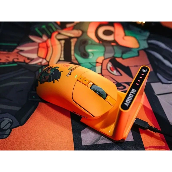 A4-Tech Bloody R72 Ultra Duo Renegade Sunset vezeték nélküli sárga gamer egér - Image 12