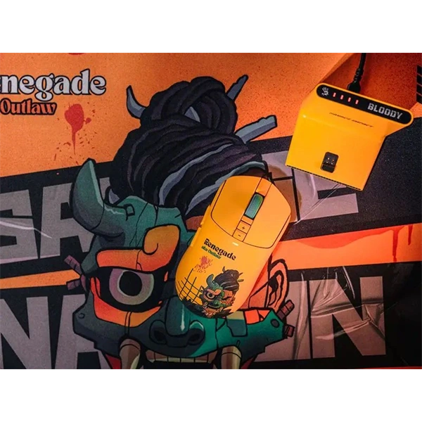 A4-Tech Bloody R72 Ultra Duo Renegade Sunset vezeték nélküli sárga gamer egér - Image 13