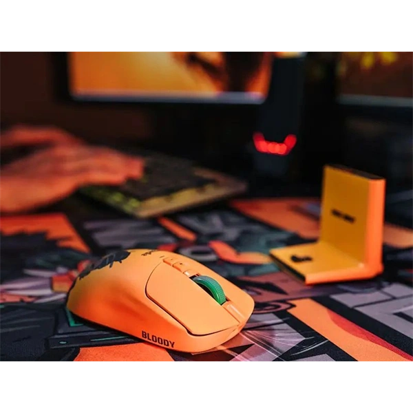 A4-Tech Bloody R72 Ultra Duo Renegade Sunset vezeték nélküli sárga gamer egér - Image 14