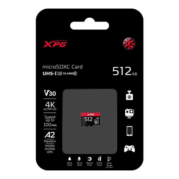ADATA XPG 512GB SD micro XPG (SDXC Class 10 UHS-I) (AUSDX512GUI3XPGA2-R) gamer memóriakártya - Image 3