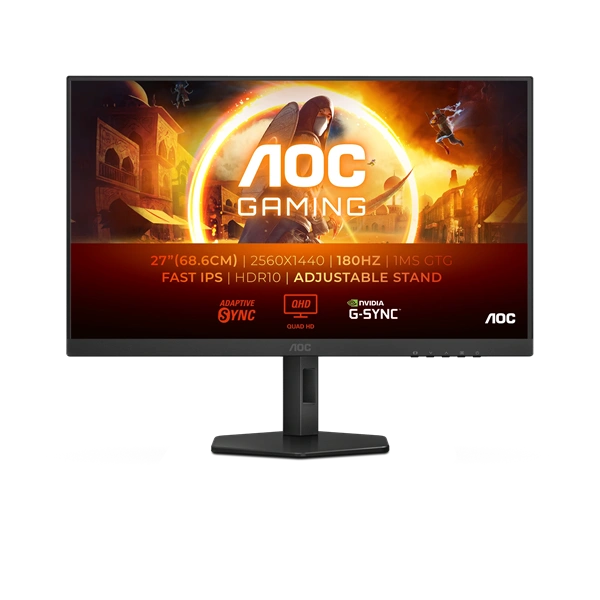 AOC_27_Q27G4XF_QHD_Fast_IPS_HDMI_DP_gamer_monitor-i43788220.webp AOC Gaming 180Hz IPS monitor 27" Q27G4XF, 2560x1440, 16:9, 300cd/m2, 1ms, 2xHDMI/DisplayPort, hangszóró, áll. mag., piv - Image 1