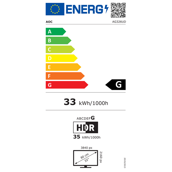 AOC 31,5" AG326UD 4K UHD OLED 165Hz HDMI/DP/USB gamer monitor - Image 10