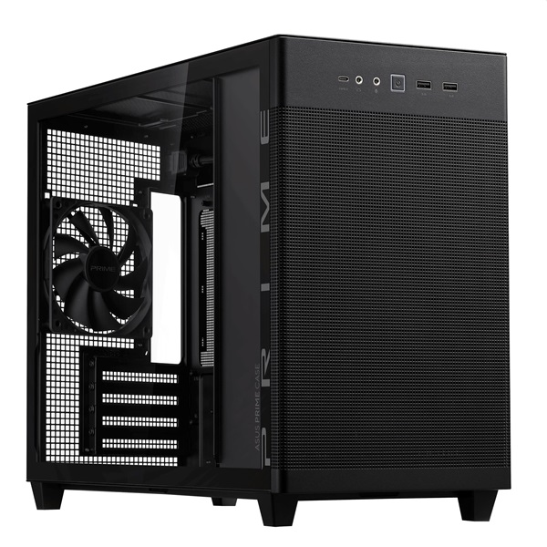 ASUS ASUS Prime AP201 fekete (táp nélküli) ablakos mATX ház - Image 1