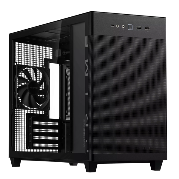 ASUS ASUS Prime AP201 fekete (táp nélküli) ablakos mATX ház - Image 8