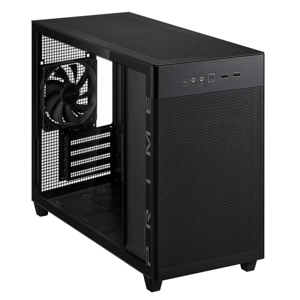 ASUS ASUS Prime AP201 fekete (táp nélküli) ablakos mATX ház - Image 3