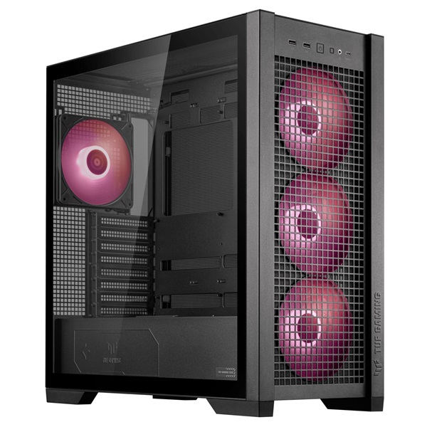 ASUS TUF GAMING GT302 TG fekete (táp nélküli) ablakos ARGB mATX ház - Image 3
