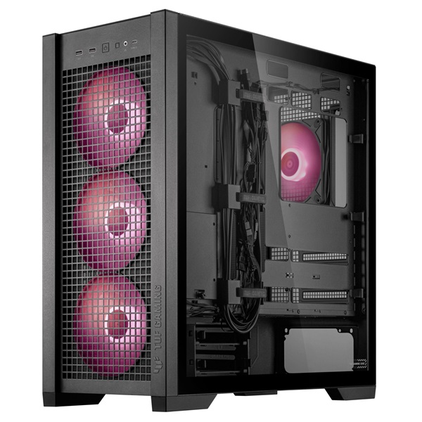 ASUS TUF GAMING GT302 TG fekete (táp nélküli) ablakos ARGB mATX ház - Image 6