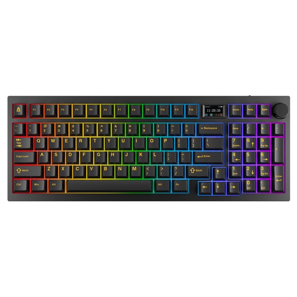 AVAX GM03 PRO 98% HUN Gasket RGB tri-mode mechanikus (Gateron barna switch) billentyűzet - Image 1