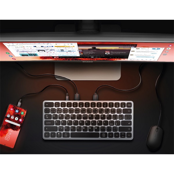 AXAGON HMC-KB-HU Magyar billentyűzet és 9 az 1-ben hub - Image 26