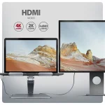 AXAGON HMC-STND Többportos USB-C 5Gbps hub és alumínium állvány laptopokhoz - Image 17