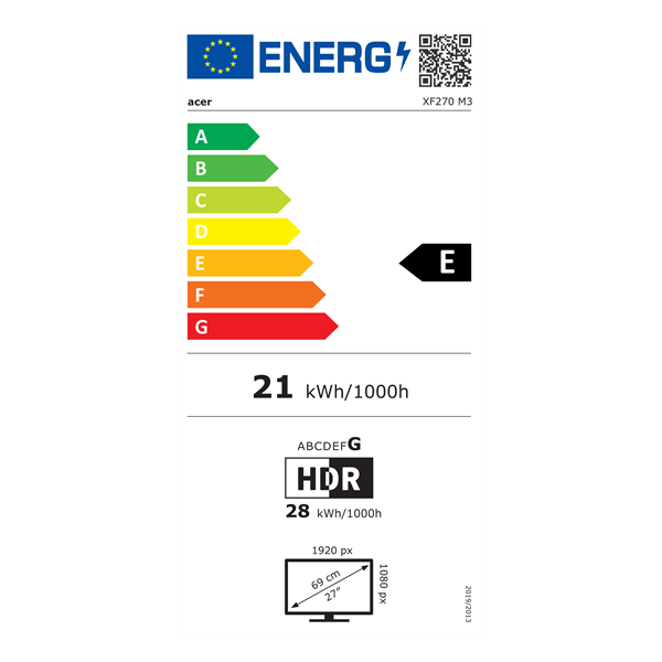 Acer 27" Nitro XF270M3biiph ZeroFrame FHD IPS 180Hz HDMI/DP monitor - Image 25