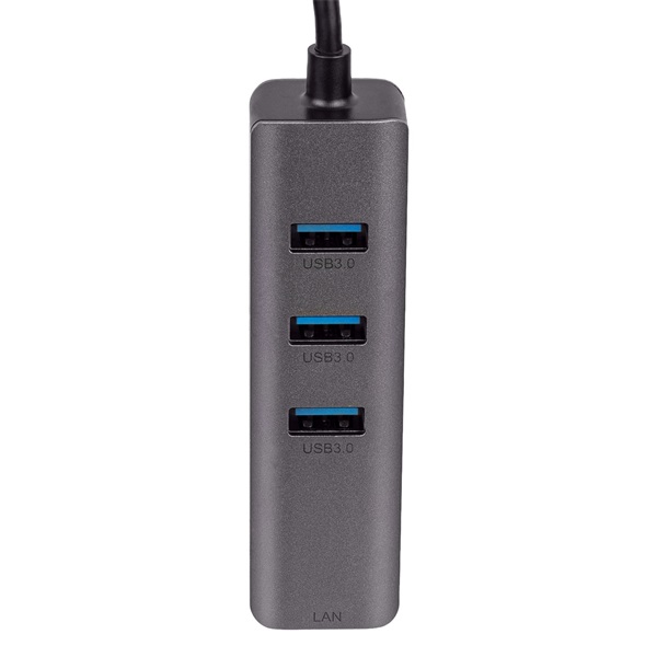 Akyga AK-AD-66 USB-C - USB 3.0 3-port + Ethernet USB hub - Image 5