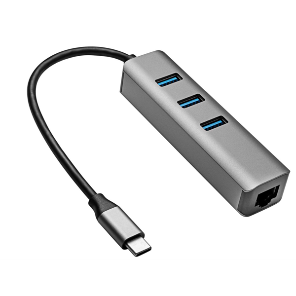 Akyga AK-AD-66 USB-C - USB 3.0 3-port + Ethernet USB hub - Image 6