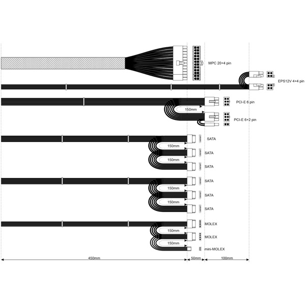 Akyga 500W 80+ Bronze ATX tápegység - Image 3