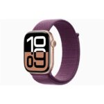 Apple Watch S10 Cellular (46mm) rozéarany alumínium tok, szilva sportszíj okosóra