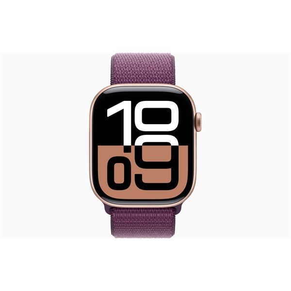 Apple Watch S10 Cellular (46mm) rozéarany alumínium tok, szilva sportszíj okosóra - Image 2