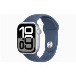 Apple Watch S10 GPS (42mm) ezüst alumínium tok, denim sportszíj (M/L) okosóra