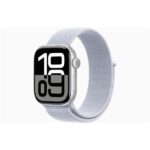 Apple Watch S10 GPS (42mm) ezüst alumínium tok, fakókék sportszíj okosóra