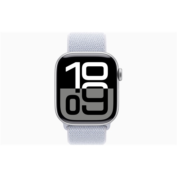 Apple Watch S10 GPS (42mm) ezüst alumínium tok, fakókék sportszíj okosóra - Image 2