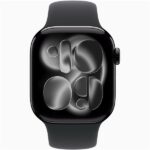 Apple Watch S11 Cellular (42mm) kozmoszfekete alumínium tok, fekete M/L sportszíjas okosóra - Image 2