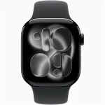 Apple Watch S11 GPS-es (42mm) kozmoszfekete alumínium tok, fekete M/L sportszíjas okosóra - Image 2