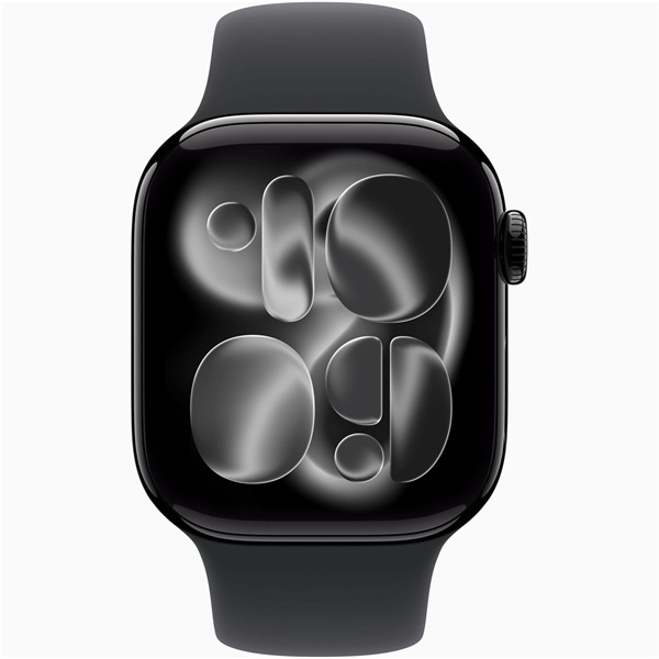Apple Watch S11 GPS-es (42mm) kozmoszfekete alumínium tok, fekete M/L sportszíjas okosóra - Image 2