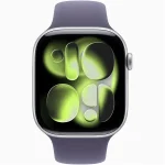 Apple Watch S11 GPS-es (46mm) ezüst alumínium tok, ködös lila S/M sportszíjas okosóra - Image 2