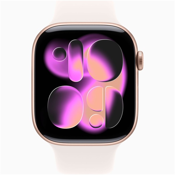 Apple Watch S11 GPS-es (46mm) rózsaarany alumínium tok, lágy rózsaszín M/L sportszíjas okosóra - Image 2