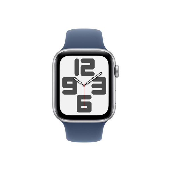 Apple Watch SE2 v3 Cellular (44mm) ezüst alumínium tok, denim sportszíj (S/M) okosóra - Image 2