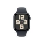 Apple Watch SE2 v3 GPS (44mm) éjfekete alumínium tok, éjfekete sportszíj (S/M) okosóra - Image 2