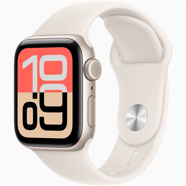 Apple Watch SE3 Cellular (40mm) csillagfény alumínium tok, csillagfény M/L sportszíjas okosóra - Image 1
