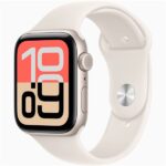 Apple Watch SE3 Cellular (44mm) csillagfény alumínium tok, csillagfény M/L sportszíjas okosóra