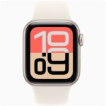 Apple Watch SE3 GPS-es (40mm) csillagfény alumínium tok, csillagfény M/L sportszíjas okosóra - Image 2