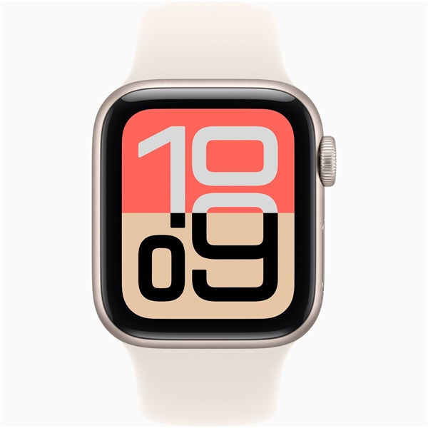 Apple Watch SE3 GPS-es (40mm) csillagfény alumínium tok, csillagfény S/M sportszíjas okosóra - Image 2