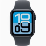 Apple Watch SE3 GPS-es (40mm) éjfekete alumínium tok, éjfekete M/L sportszíjas okosóra - Image 2