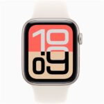Apple Watch SE3 GPS-es (44mm) csillagfény alumínium tok, csillagfény S/M sportszíjas okosóra - Image 2